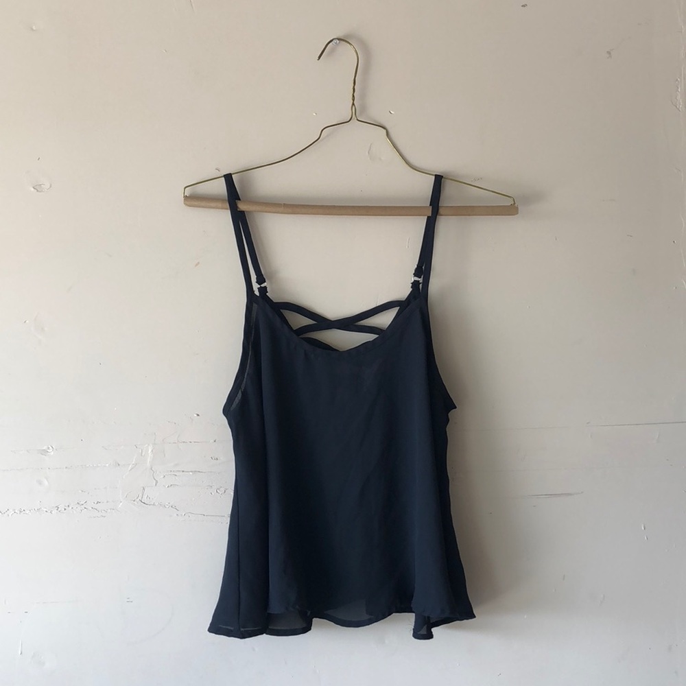 Black sheer dress top